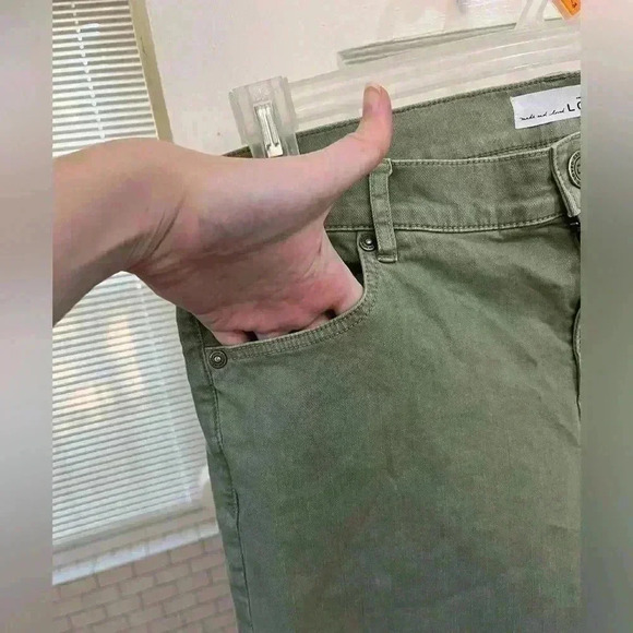 Loft olive sage green skinny crop style jeans womens size 29 - Picture 4 of 7